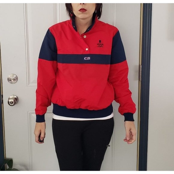 90s Michelob Light Red‎ Windbreaker - Picture 1 of 5